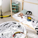 Dia. 95cm Round Octopus Kids Crawling Pad Soft Kids Creeping Mat Play Pad