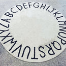 Nordic Simple Style Letter Print Round Mat Carpet Baby Non-slip Game Carpet Children's Room Tent Carpet Dia. 120cm