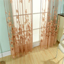 Flower Floral Sheer Window Curtains Gauze Tulle Voile Valance Room Divider