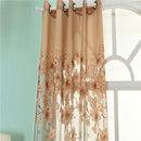Flower Floral Sheer Window Curtains Gauze Tulle Voile Valance Room Divider