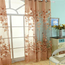 Flower Floral Sheer Window Curtains Gauze Tulle Voile Valance Room Divider