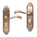 European Classical Lever Door Handles Interior Door Lock Set Antique Brass