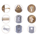 European Classical Lever Door Handles Interior Door Lock Set Antique Brass