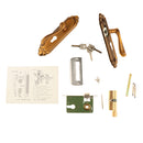 European Classical Lever Door Handles Interior Door Lock Set Antique Brass