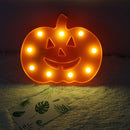Halloween Pumpkin Orange LED Night Light Lamp Festival Home Prop Decoration Small -Warm White