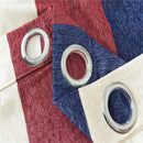 100*250cm Ready Made Striped Eyelet Blackout Curtains - Modern Ring Top Fully Lined Curtain Single