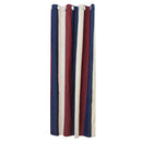 100*250cm Ready Made Striped Eyelet Blackout Curtains - Modern Ring Top Fully Lined Curtain Single
