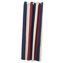 100*250cm Ready Made Striped Eyelet Blackout Curtains - Modern Ring Top Fully Lined Curtain Single