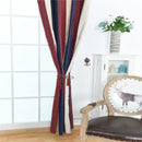 100*250cm Ready Made Striped Eyelet Blackout Curtains - Modern Ring Top Fully Lined Curtain Single