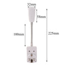 All Direction E27 Screw Light Bulb Socket Holder Converter with On/Off Switch-EU Plug