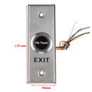 IR No Touch Contactless Door Release Exit Button Sensor Switch with LED Indication, Stainless Steel Material