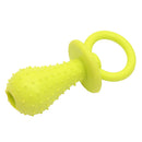 3Pcs Bite Resistant Bell Rubber Pacifier Pet Dog Puppy Molar Chew Training Toys Color Random Delivery