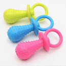 3Pcs Bite Resistant Bell Rubber Pacifier Pet Dog Puppy Molar Chew Training Toys Color Random Delivery