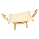 Pet Cat Rat Hamster Ferret Hammock Small Animals Hanging Swing Bed Toy House Kitten Puppy-Wood Frame Comfy Plush ( Beige )