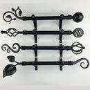 2Pcs Iron Window Curtain Pole End Drape Rod Finals Head for Rods with Dia. 28mm White