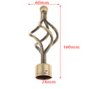 2Pcs Iron Window Curtain Pole End Drape Rod Finals Head for Rods with Dia. 28mm Bronze