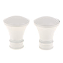 2Pcs Aluminum Alloy Window Curtain Pole End Drape Rod Finals Head for Rods with Dia. 28mm Horn