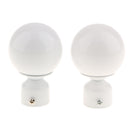 2Pcs Iron Window Curtain Pole End Drape Rod Finals Head for Rods with Dia. 28mm Ball