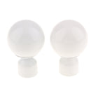 2Pcs Iron Window Curtain Pole End Drape Rod Finals Head for Rods with Dia. 28mm Ball