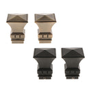 2Pcs Aluminum Alloy Window Curtain Pole End Drape Rod Finals Head for Rods with Dia. 28mm Square Tower