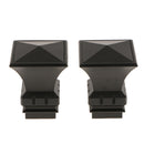 2Pcs Aluminum Alloy Window Curtain Pole End Drape Rod Finals Head for Rods with Dia. 28mm Square Tower