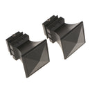 2Pcs Aluminum Alloy Window Curtain Pole End Drape Rod Finals Head for Rods with Dia. 28mm Square Tower