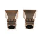 2Pcs Aluminum Alloy Window Curtain Pole End Drape Rod Finals Head for Rods with Dia. 28mm Square Tower