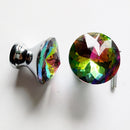 10Pieces Fashion Diamond Shape Knobs Crystal Cabinet Drawer Furniture Pull Handles