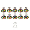 10Pieces Fashion Diamond Shape Knobs Crystal Cabinet Drawer Furniture Pull Handles