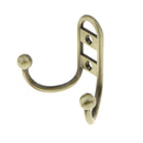 CLASSIC ANTIQUE VINTAGE CAST IRON STYLE SIMPLE DUAL COAT HOOK IRON HANGER