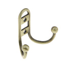 CLASSIC ANTIQUE VINTAGE CAST IRON STYLE SIMPLE DUAL COAT HOOK IRON HANGER