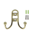 CLASSIC ANTIQUE VINTAGE CAST IRON STYLE SIMPLE DUAL COAT HOOK IRON HANGER