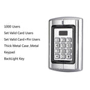 125Khz EM-ID Metal Case RFID Access Control Keypad With Back Light Support 1000 User