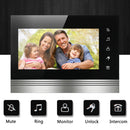 7'' Video Door Phone Doorbell Video Entry System 2-Way Intercom Kit 1-camera 1-monitor IR Night Vision Waterproof - EU Plug