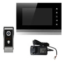 7'' Video Door Phone Doorbell Video Entry System 2-Way Intercom Kit 1-camera 1-monitor IR Night Vision Waterproof - EU Plug