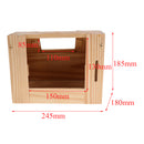 Wood Hamster Mouse Gerbille Cage Pet Bathroom Toy Toilet Bath Sand 2-path