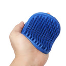 Pet Dog Puppy Bath Grooming Massage Brush Hair Comb Soft Rubber Bath Wash Tool ( Blue )