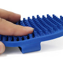 Pet Dog Puppy Bath Grooming Massage Brush Hair Comb Soft Rubber Bath Wash Tool ( Blue )