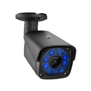 1080P HD Security Camera Indoor/Outdoor IP66 Waterproof Bullet Cameras with IR Night Vision LEDs Home Video Surveillance Kits, Metal Housing, EU Standard Black