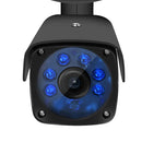 720P HD Security Camera Indoor/Outdoor IP66 Waterproof Bullet Cameras with IR Night Vision LEDs Home Video Surveillance Kits, Metal Housing, EU Standard Black