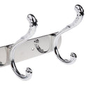 Strong 5-Hook Rack Wall Hook Coat Key Clothes Towel Hanger Holder Silver