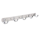 Silver Wall Hook Rail Hanger Clothes Towel Coat Key Hat Robe Hook Rack, Sent with Screws