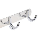 Silver Wall Hook Rail Hanger Clothes Towel Coat Key Hat Robe Hook Rack, Sent with Screws