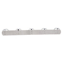 Silver Wall Hook Rail Hanger Clothes Towel Coat Key Hat Robe Hook Rack, Sent with Screws