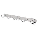 Silver Wall Hook Rail Hanger Clothes Towel Coat Key Hat Robe Hook Rack, Sent with Screws