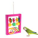 Wooden Parrot Birds Swing Toys Hanging Perch for Parakeets Activiy 20cmx17cm, Pet Birds Supplies