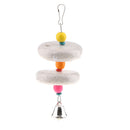 Pet Swing Bird Climb Chew Stone Parrot Cage Hanging Toy Bell Parakeet Budgie