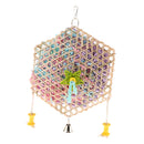 Parrot Narutal Bird Chewing Toy Hanging Swing Cage Accessories with Bell