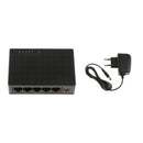 5-Port Fast Ethernet Switch Desktop Network Splitter Hub 10Mbps/100Mbps, Plug and Play, Eu Plug