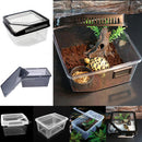 Pet Reptile Spider Breeding Box Transport Case Feeding Hatching Tank H4